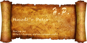 Huszár Petur névjegykártya